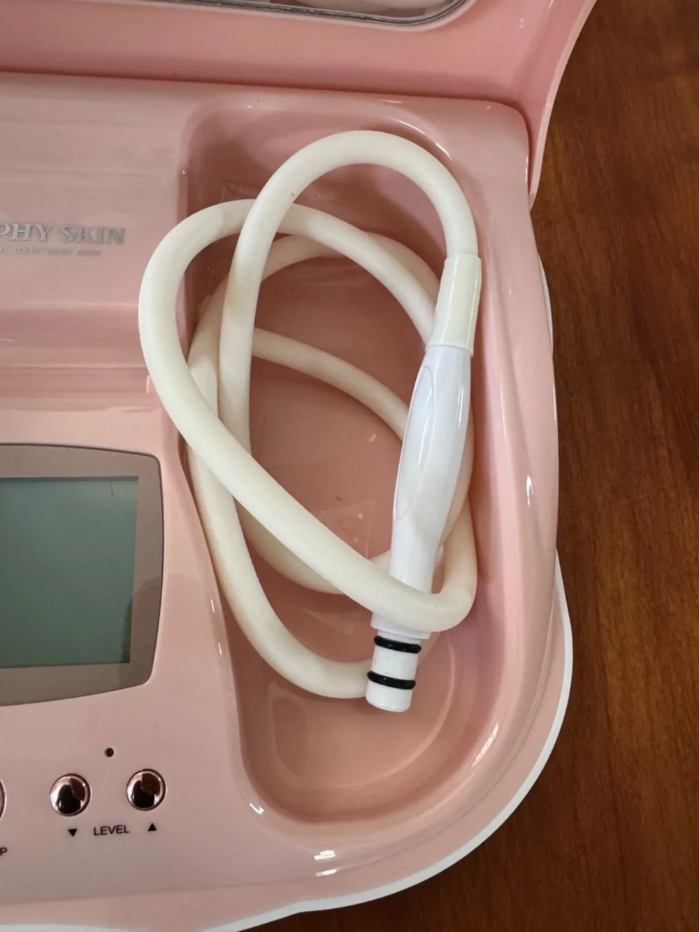 Trophy Skin Facial Microdermabrasion Device in White & Blush